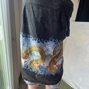 Black Dragon Print Short Sleeve Tee